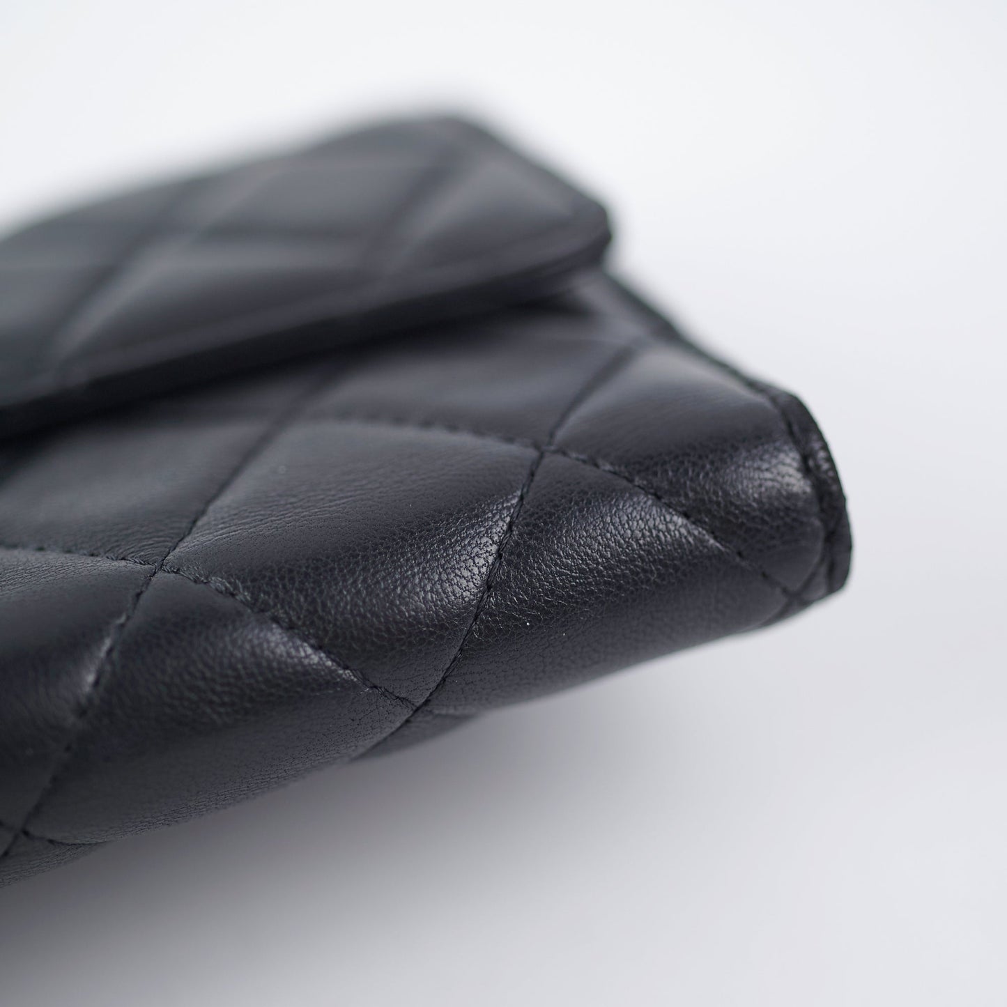 Chanel Long Lambskin Black Wallet