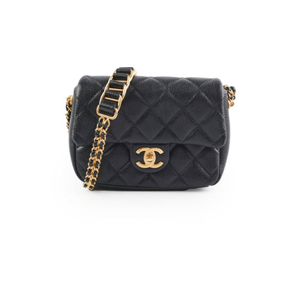 Chanel Caviar Matelasse Mini Bag Black