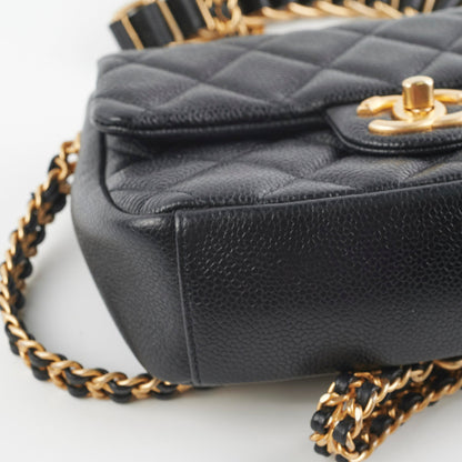 Chanel Caviar Matelasse Mini Bag Black