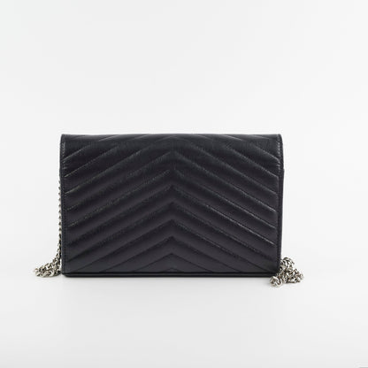 Saint Laurent Envelope Wallet On Chain Black