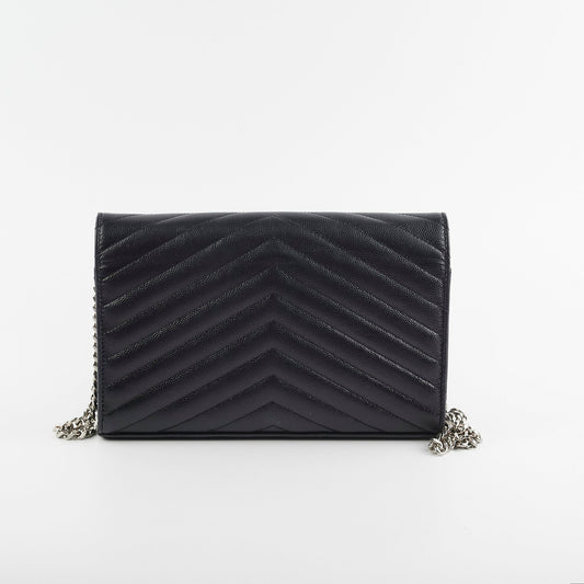 Saint Laurent Envelope Wallet On Chain Black