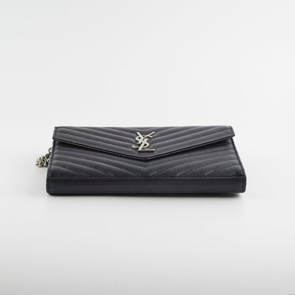 Saint Laurent Envelope Wallet On Chain Black