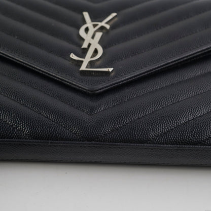 Saint Laurent Envelope Wallet On Chain Black