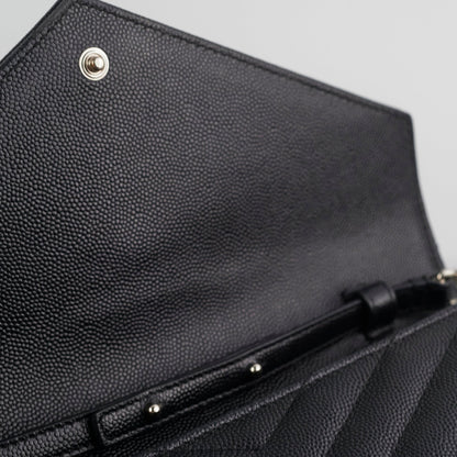 Saint Laurent Envelope Wallet On Chain Black
