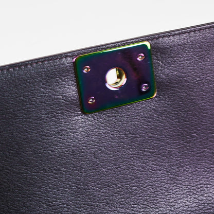 Chanel Small Boy Mermaid Iridescent Purple Shoulder Bag