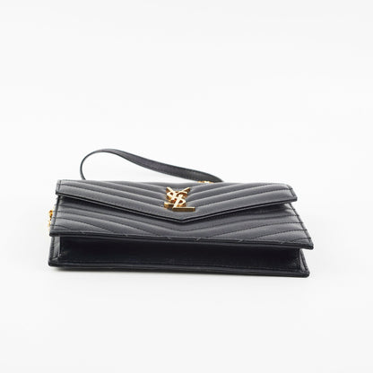 ITEM 8 - Saint Laurent Envelope Wallet On Chain WOC Black