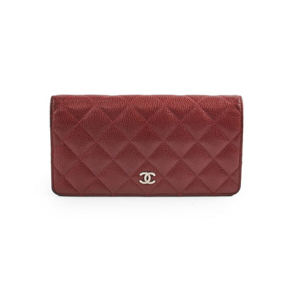 Chanel Long Wallet Red Caviar - Series 18