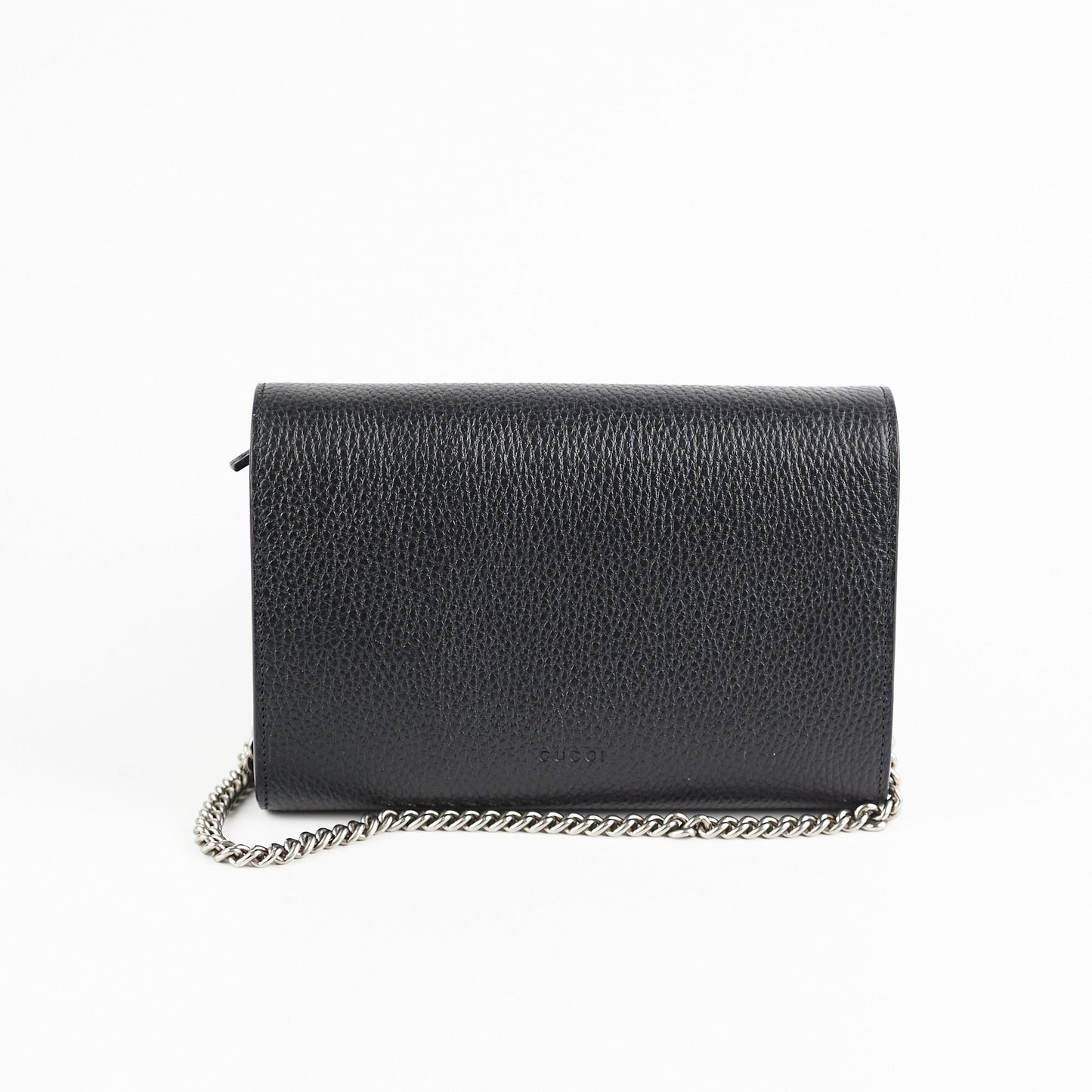 Gucci Dionysus Leather Mini Chain Bag Black