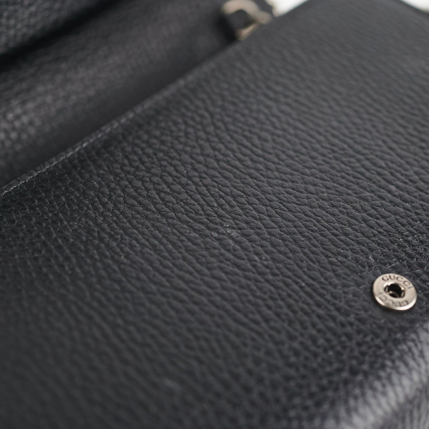 Gucci Dionysus Leather Mini Chain Bag Black