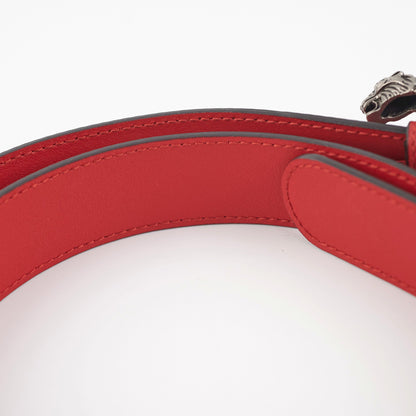 Gucci Dionysus Size 85cm Red Leather Belt