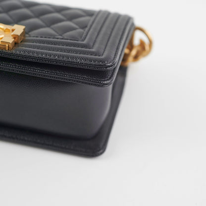 Chanel Caviar Small Boy Black (Microchip) HOLD CV