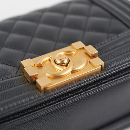 Chanel Caviar Small Boy Black (Microchip) HOLD CV