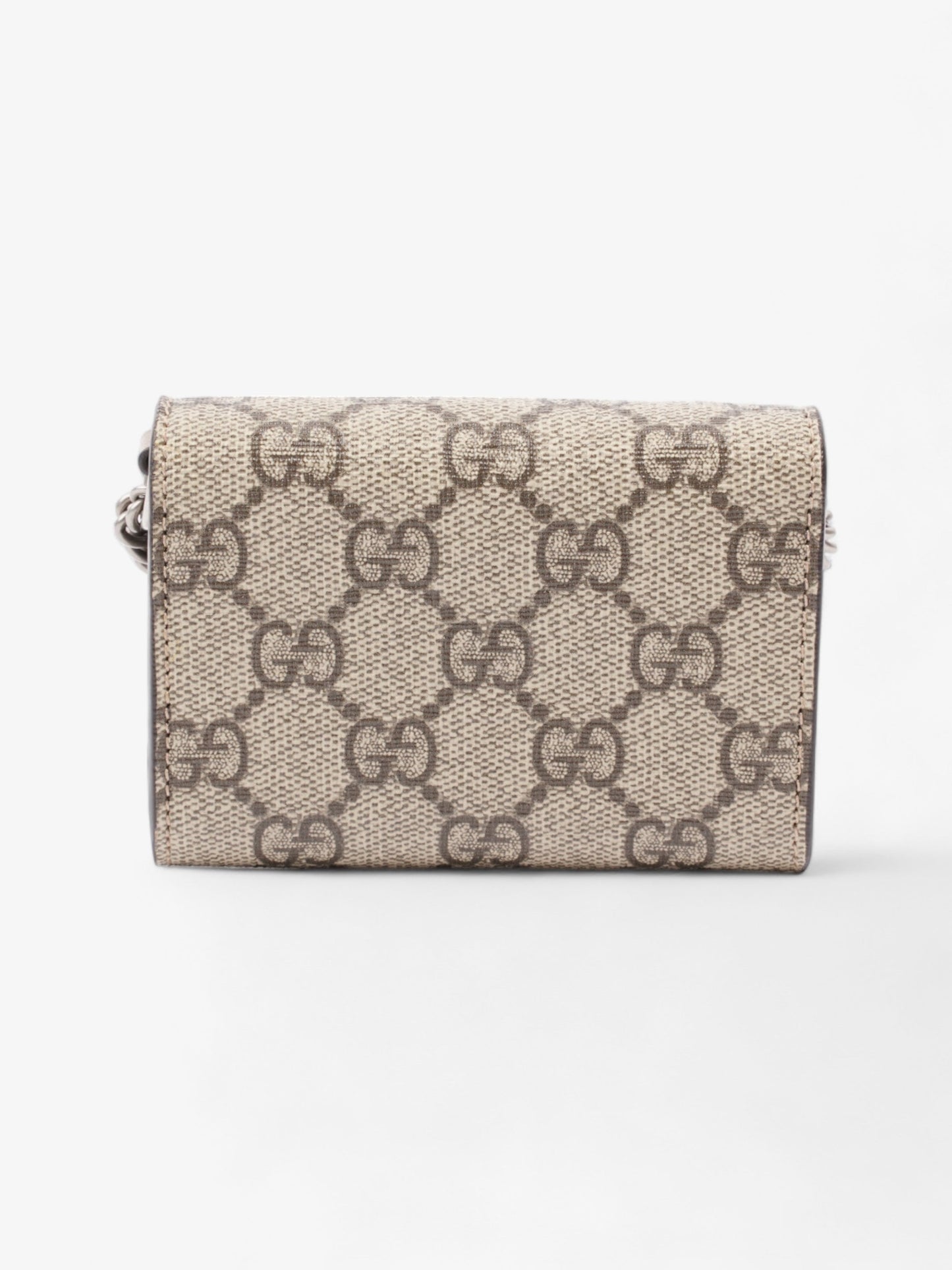 Gucci Dionysus GG Wallet With Web Strap Beige And Ebony GG Supreme / Navy / Red Coated Canvas