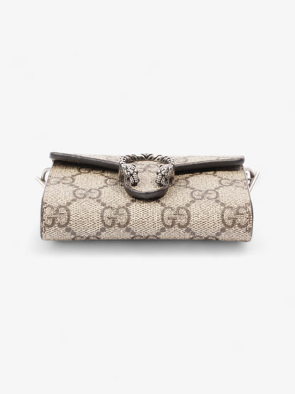Gucci Dionysus GG Wallet With Web Strap Beige And Ebony GG Supreme / Navy / Red Coated Canvas