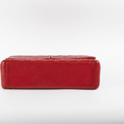 Chanel Maxi Caviar Classic Double Flap Red