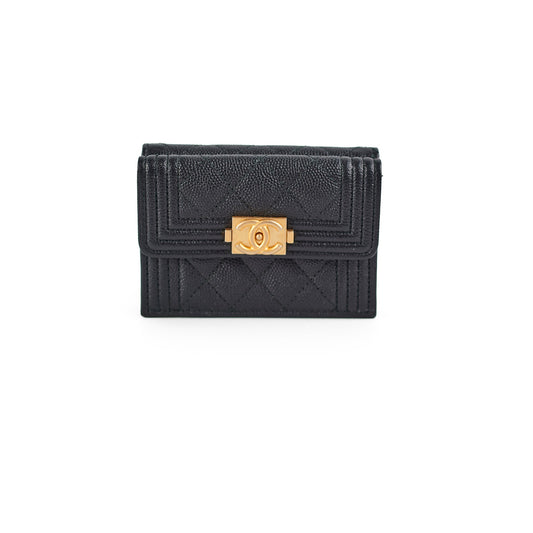 Chanel Boy Caviar Wallet