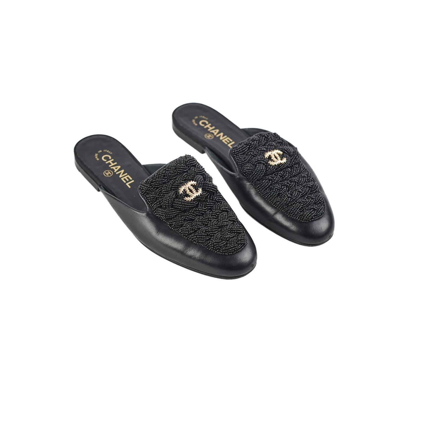 Chanel Black Sandals Size 38