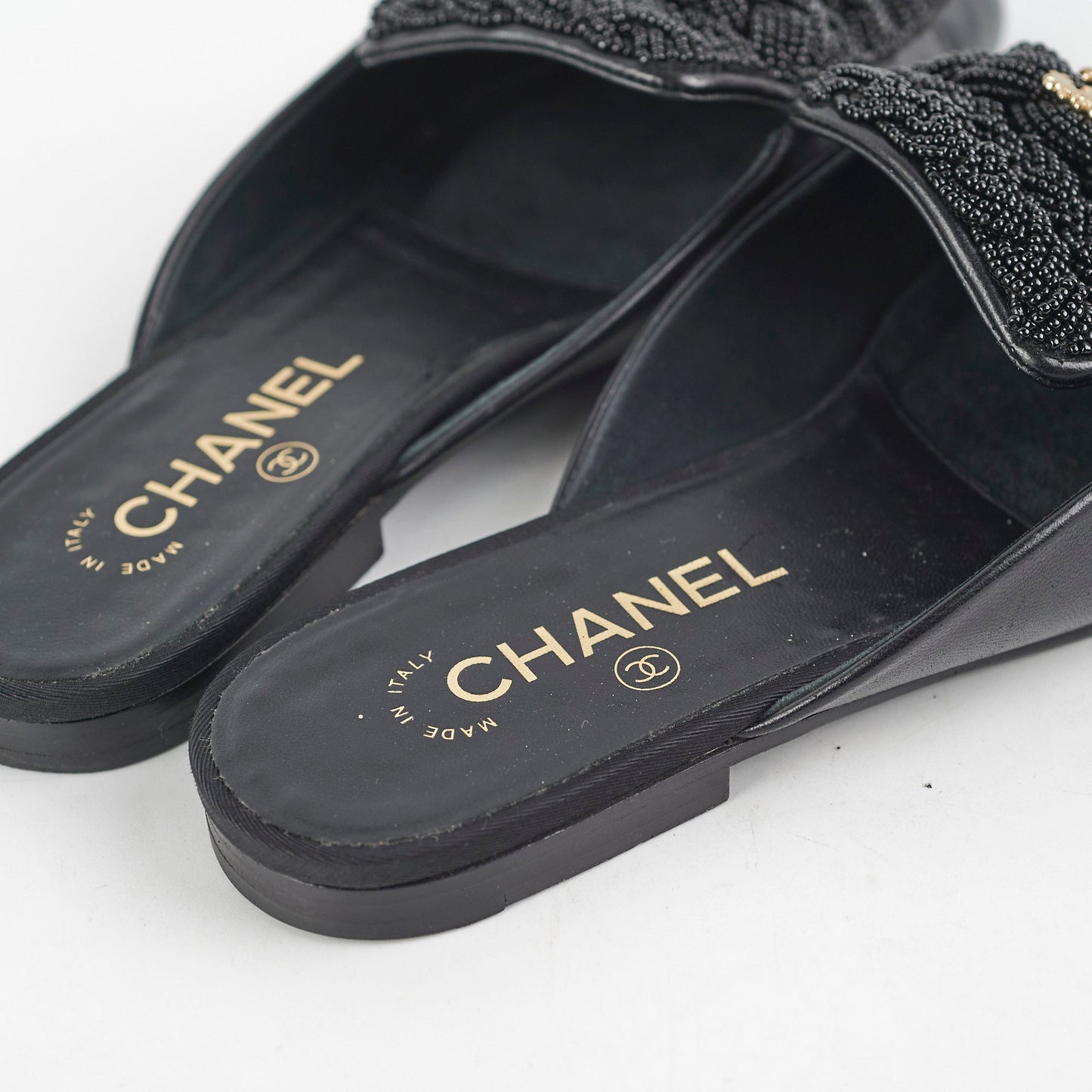 Chanel Black Sandals Size 38