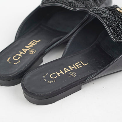 Chanel Black Sandals Size 38