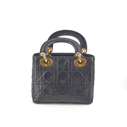 Christian Dior Lady Dior Mini Black Vintage 1997