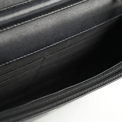 Chanel CC Logo Wallet on Chain WOC Black