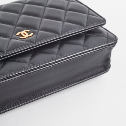 Chanel Lambskin Black Wallet On Chain Woc on hold James