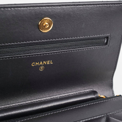 Chanel Lambskin Black Wallet On Chain Woc on hold James