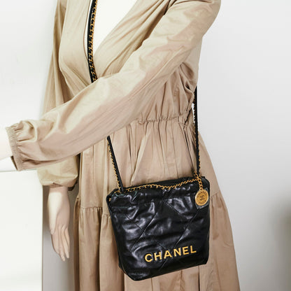 Chanel Mini 22 Lambskin Black