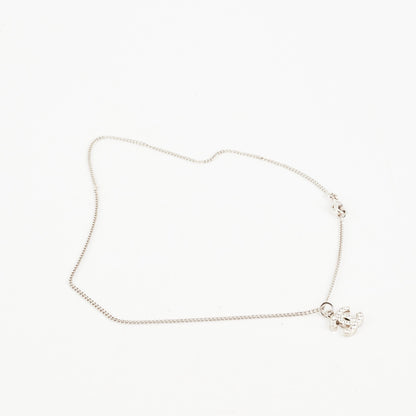 Chanel Silver Rhinestone Necklace Costume Jewellery