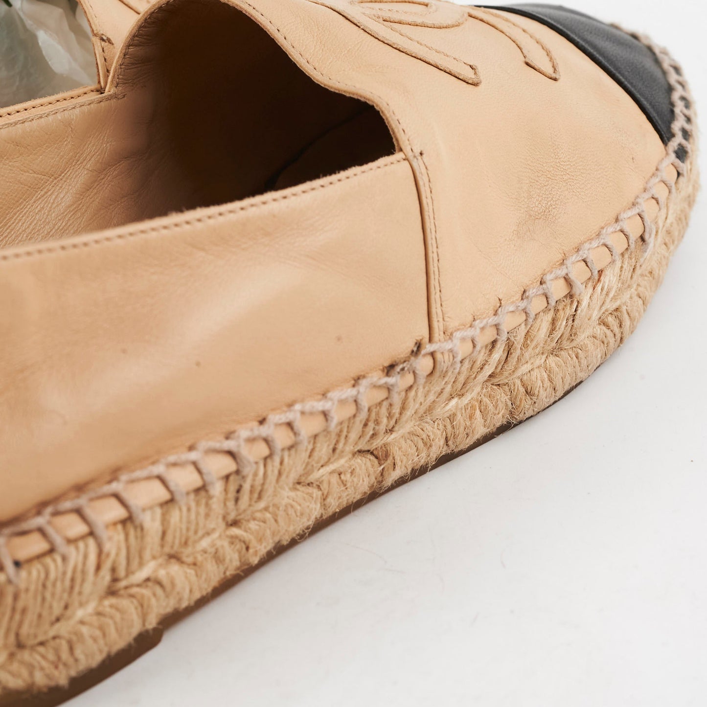Chanel Espadrilles Shoes Beige Size 37