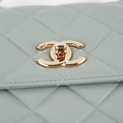 Chanel Large Trendy CC Top Handle Blue/Green