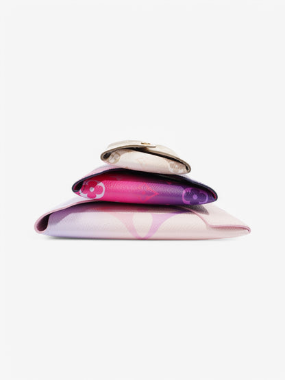 Louis Vuitton Spring In The City Kirigami Pochette Set Sunrise Pastel / Midnight Fuschia / Khaki Coated Canvas