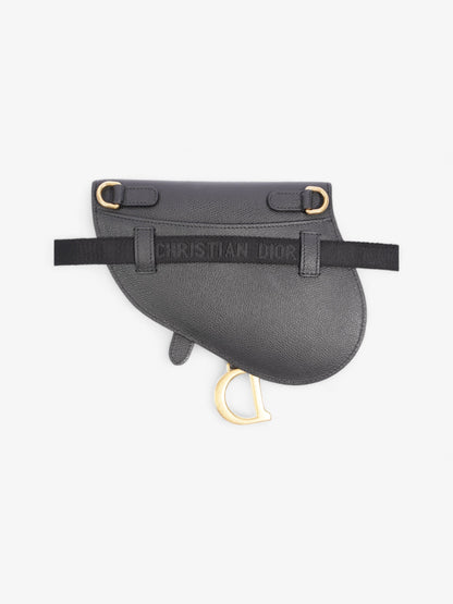 Christian Dior Saddle Belt Bag Black Leather