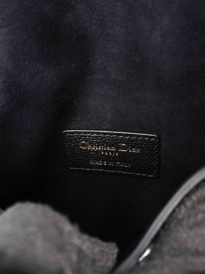 Christian Dior Saddle Belt Bag Black Leather