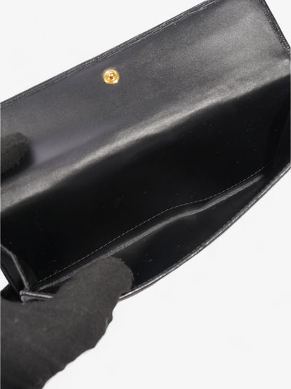 Prada Continental Flap Wallet Black Leather