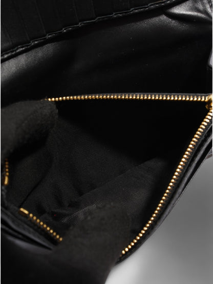 Prada Continental Flap Wallet Black Leather
