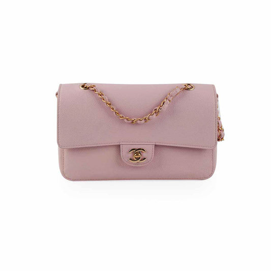 Chanel Double Flap Caviar Medium/Large Dusty Pink