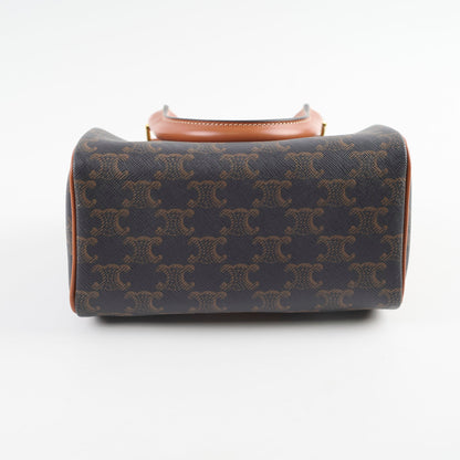 Celine Small Boston in Triomphe Canvas Bag