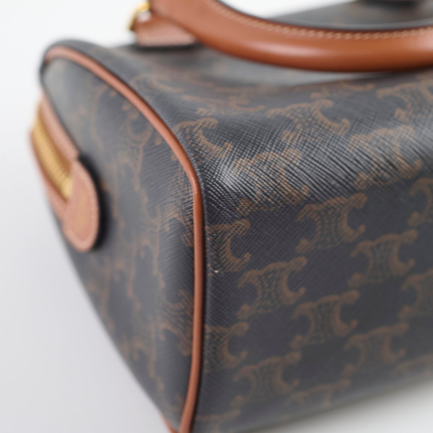 Celine Small Boston in Triomphe Canvas Bag