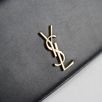 Saint Laurent Mini Phone Case On Chain Black