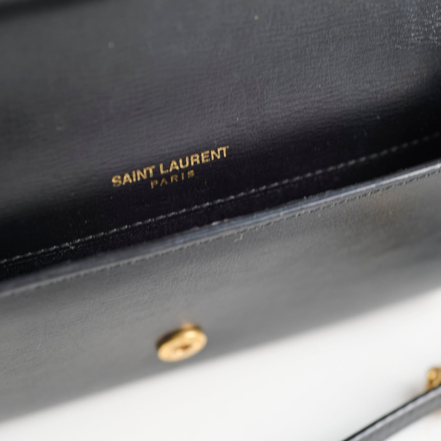 Saint Laurent Mini Phone Case On Chain Black