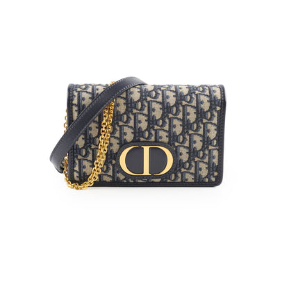 Christian Dior Montaigne Belt Bag with Chain Navy