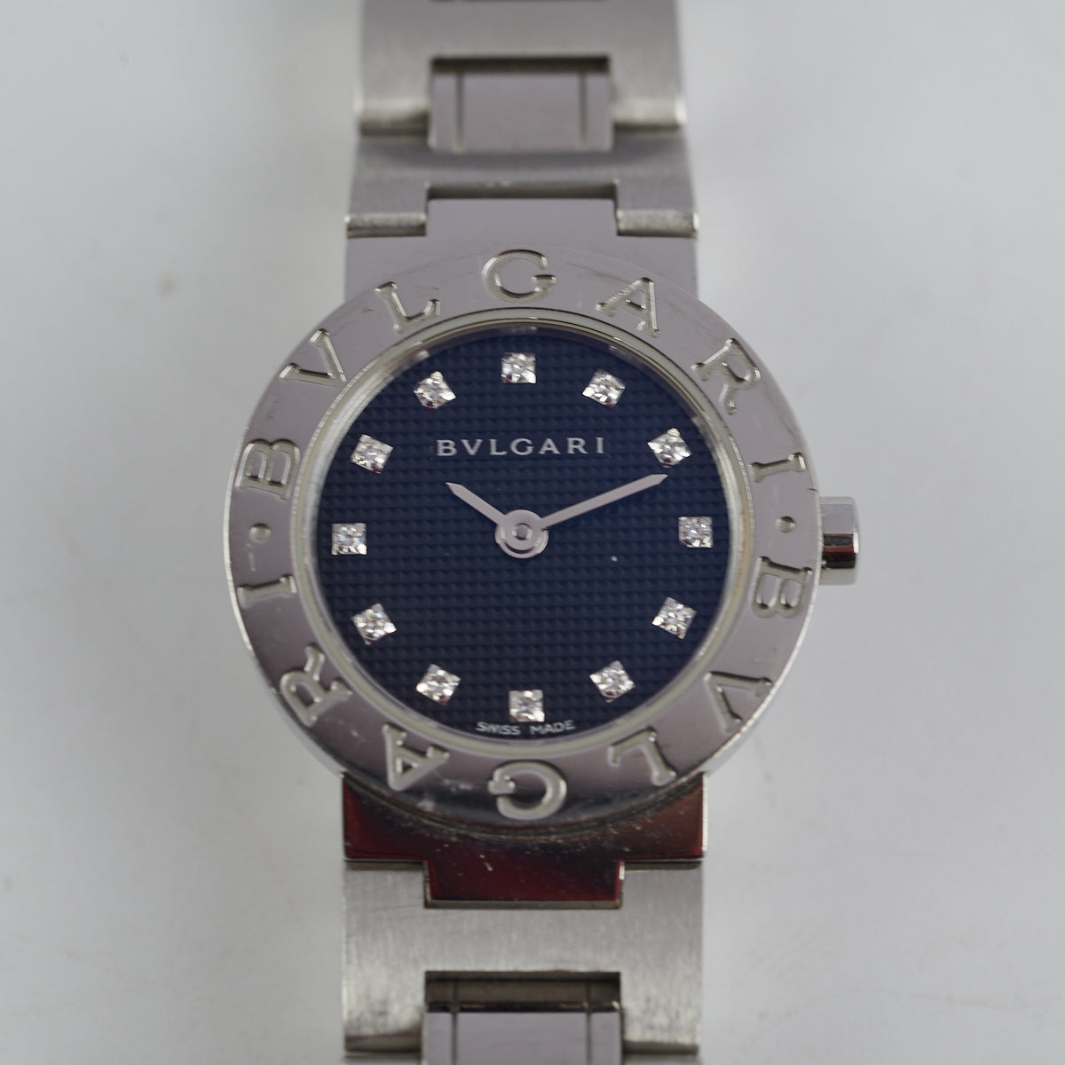 Bvlgari Ladies Black Dial 23MM Diamond Watch