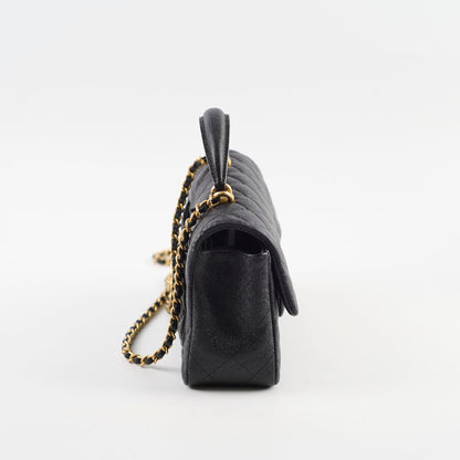 Chanel Caviar Rectangular with Top Handle Black  31 Series