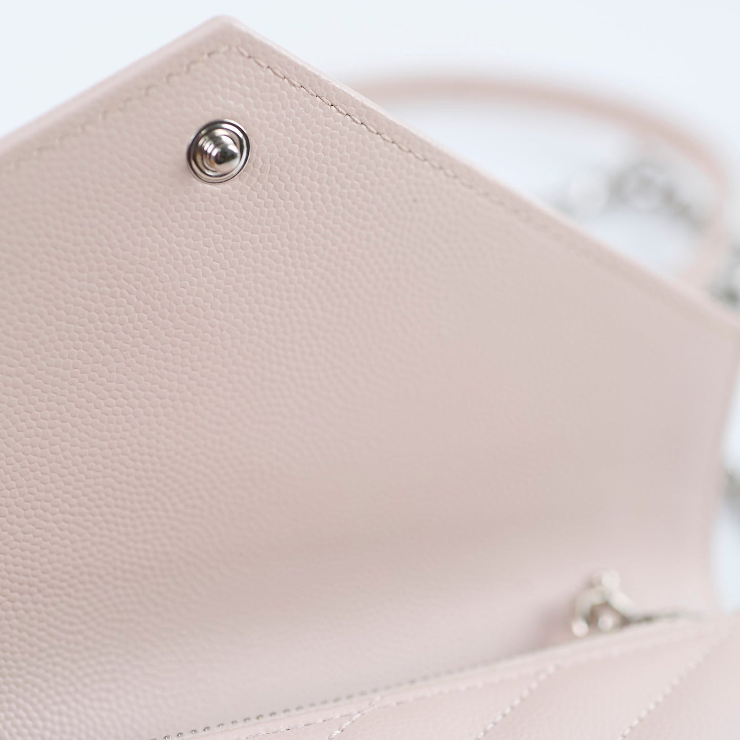 Saint Laurent Cassandre Envelope Wallet on Chain WOC Pink