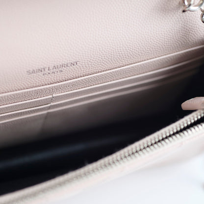 Saint Laurent Cassandre Envelope Wallet on Chain WOC Pink
