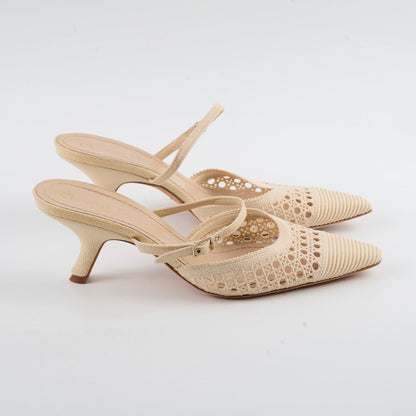 Dior Rattan kitten Heels