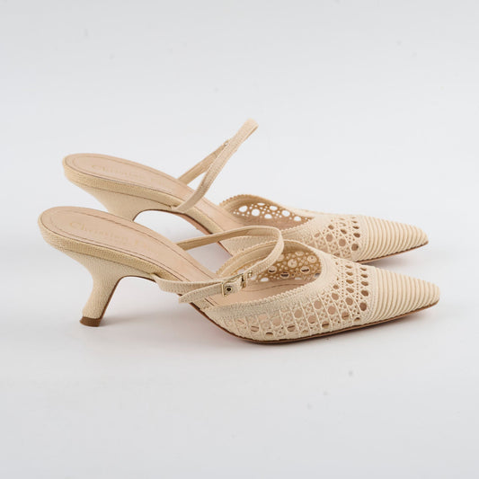 Dior Rattan kitten Heels