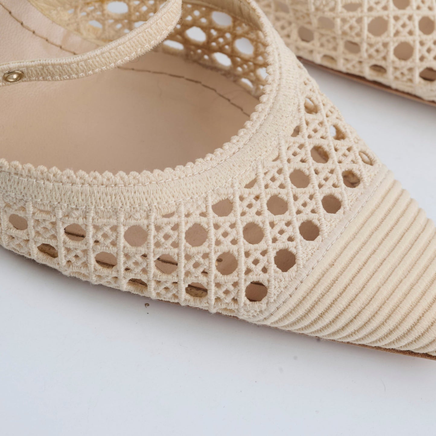 Dior Rattan kitten Heels