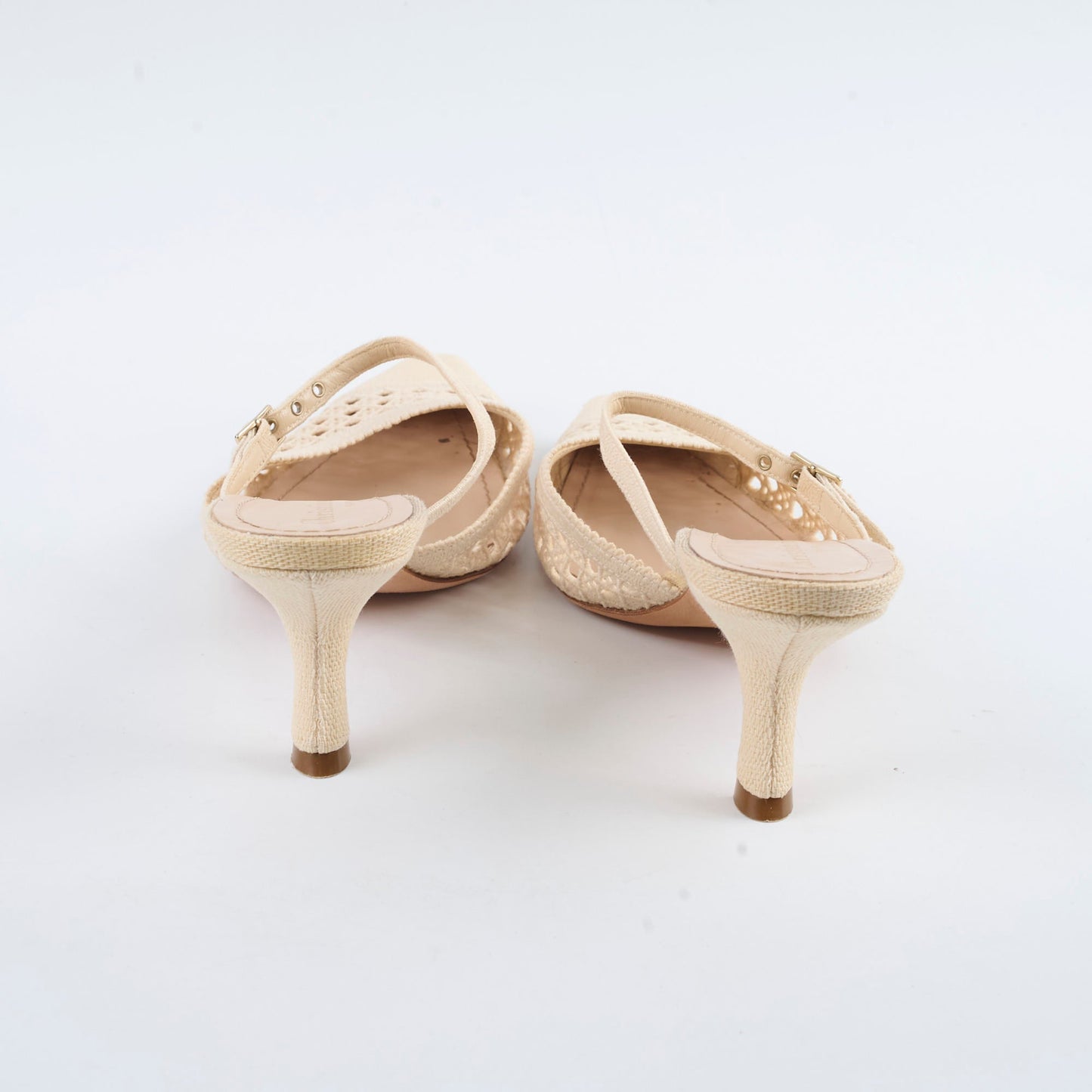 Dior Rattan kitten Heels